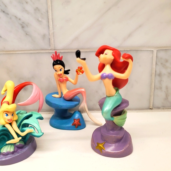 RARE Disney Little Mermaid Ariel Sisters Figurine Set HTF Retired Cake Topper - Picture 3 of 9